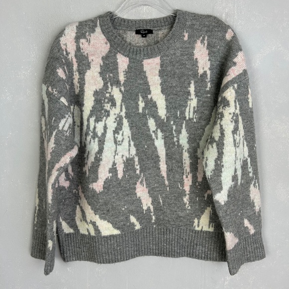 Rails women size M Virgo grey tie dye cozy sweater wool blend long sleeve - Picture 1 of 10